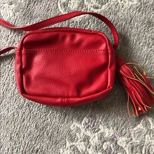 Faux Leather Red Crossbody Bag NWOT